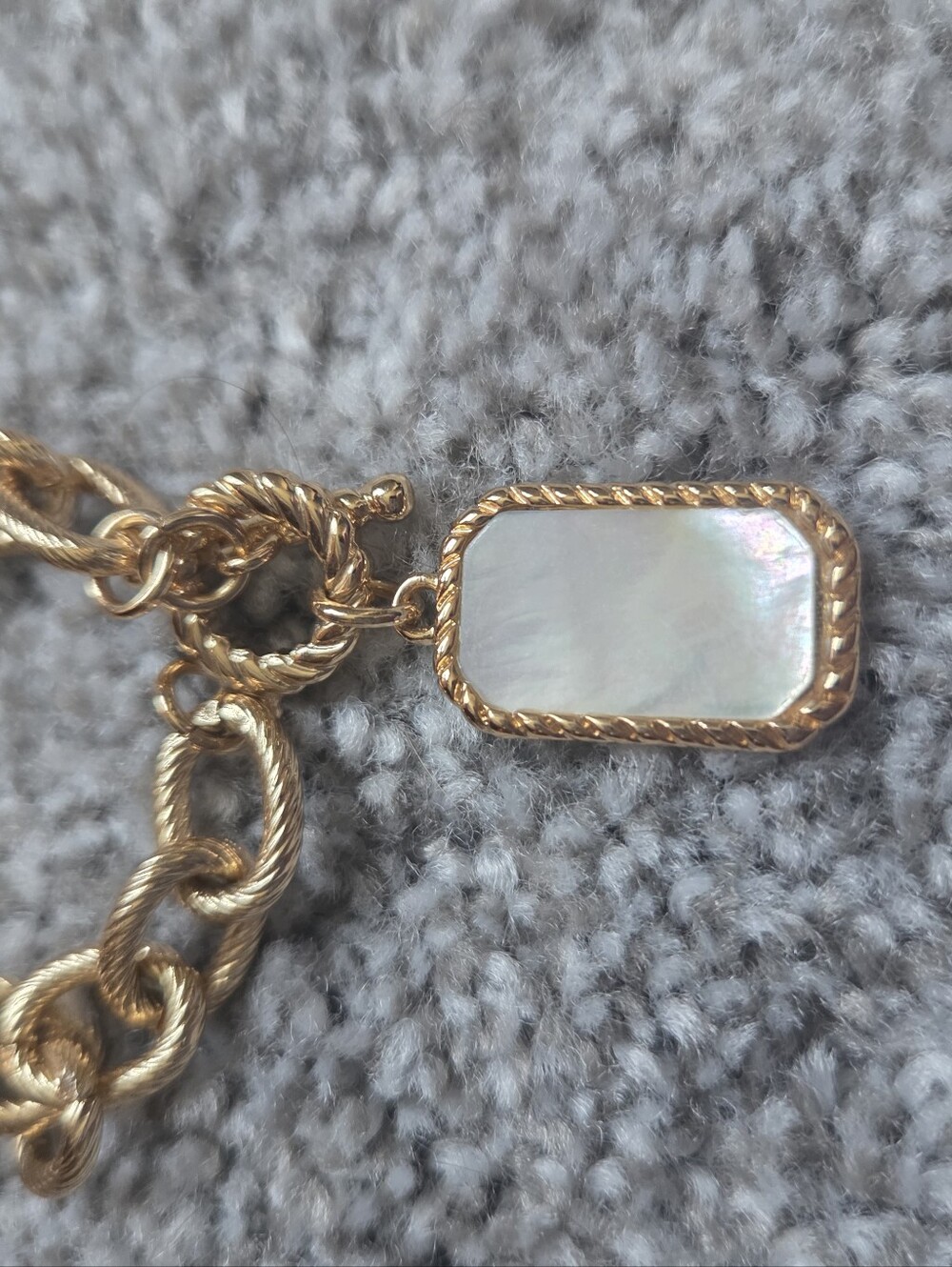 Ettika Mother of Pearl Toggle Necklace